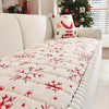 Festliche Sofa Abdeckung - Rotes und Weißes Design für Gemütlichkeit und Schutz 2
