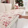 Festliche Sofa Abdeckung - Rotes und Weißes Design für Gemütlichkeit und Schutz 4