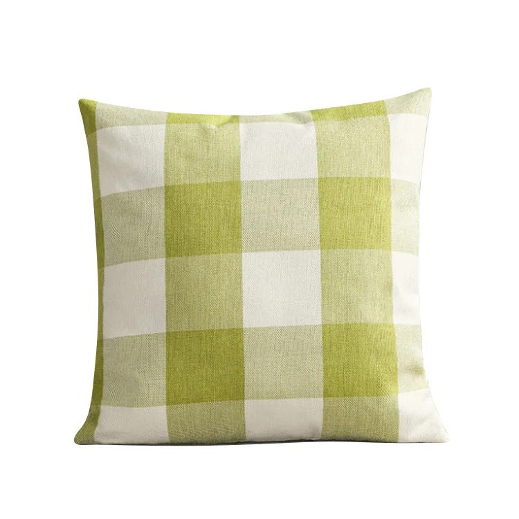 Gemütliche Kissenbedeckung im Landhausstil - Klassisches Herbstplaid aus Baumwoll-Polyester, 45x45 cm 0
