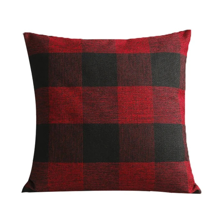 Gemütliche Kissenbedeckung im Landhausstil - Klassisches Herbstplaid aus Baumwoll-Polyester, 45x45 cm 10