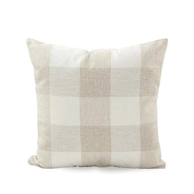 Gemütliche Kissenbedeckung im Landhausstil - Klassisches Herbstplaid aus Baumwoll-Polyester, 45x45 cm 11