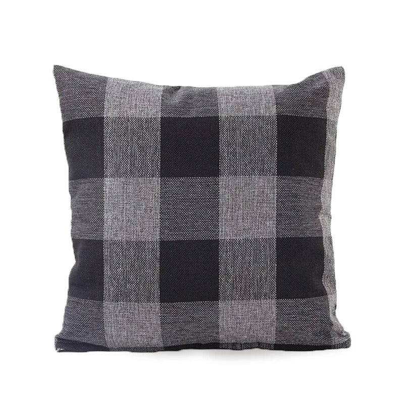 Gemütliche Kissenbedeckung im Landhausstil - Klassisches Herbstplaid aus Baumwoll-Polyester, 45x45 cm 12