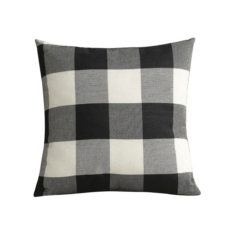Gemütliche Kissenbedeckung im Landhausstil - Klassisches Herbstplaid aus Baumwoll-Polyester, 45x45 cm 2