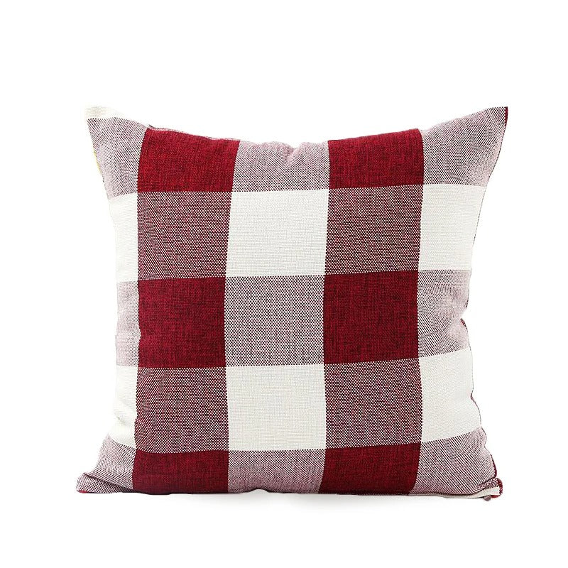 Gemütliche Kissenbedeckung im Landhausstil - Klassisches Herbstplaid aus Baumwoll-Polyester, 45x45 cm 4