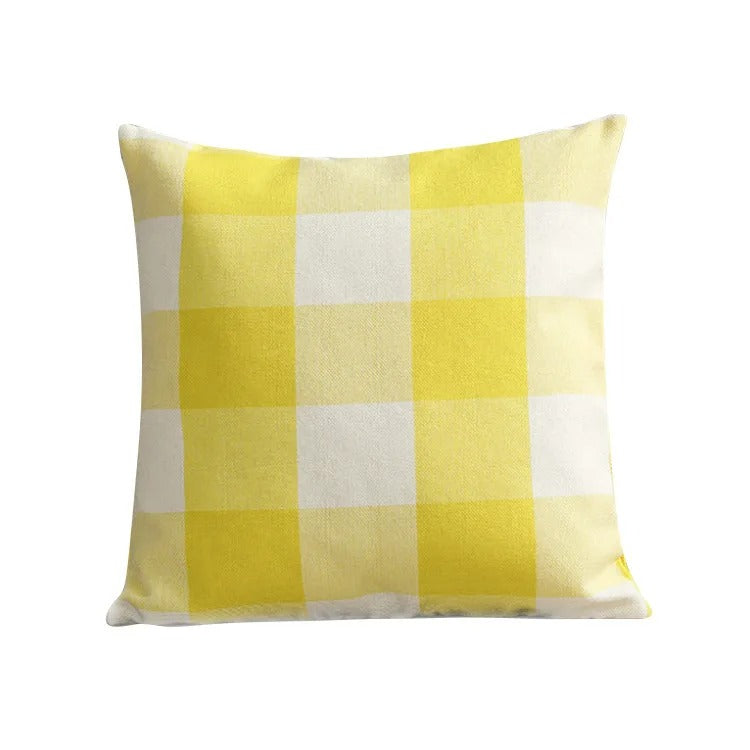 Gemütliche Kissenbedeckung im Landhausstil - Klassisches Herbstplaid aus Baumwoll-Polyester, 45x45 cm 7