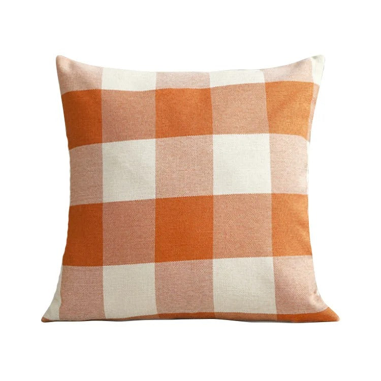 Gemütliche Kissenbedeckung im Landhausstil - Klassisches Herbstplaid aus Baumwoll-Polyester, 45x45 cm 8