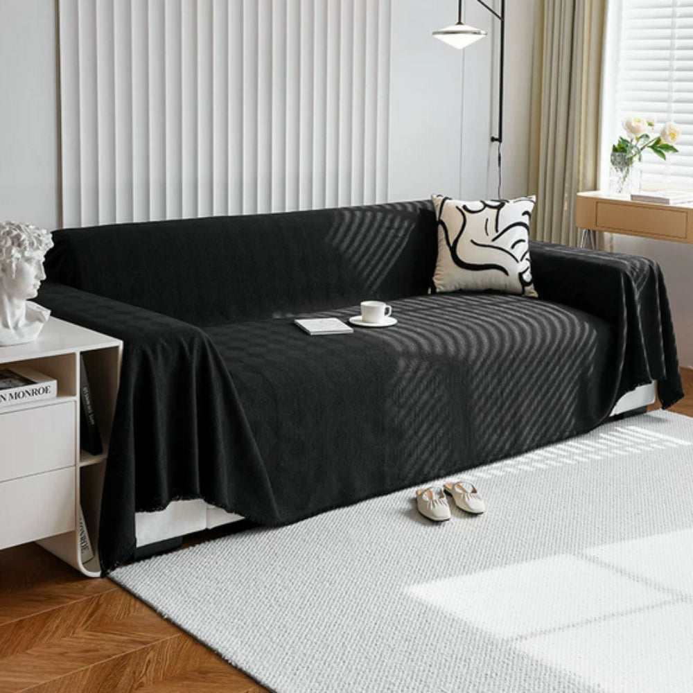 Geometrische Diamond Chenille Sofaabdeckung – Moderner Schutz für Ihr Sofa 5