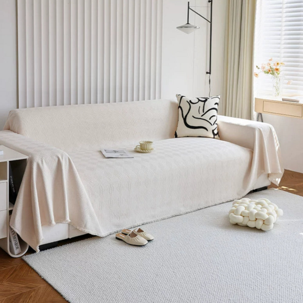 Geometrische Diamond Chenille Sofaabdeckung – Moderner Schutz für Ihr Sofa 6