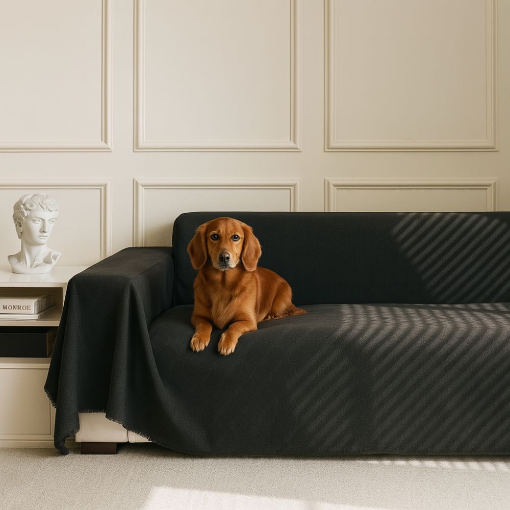 Geometrische Diamond Chenille Sofaabdeckung – Moderner Schutz für Ihr Sofa 7