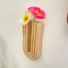Handgefertigte Wandvase aus Holz - Kleine Vase für frische Pflanzen und Blumen 5