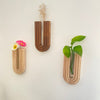 Handgefertigte Wandvase aus Holz - Kleine Vase für frische Pflanzen und Blumen 7