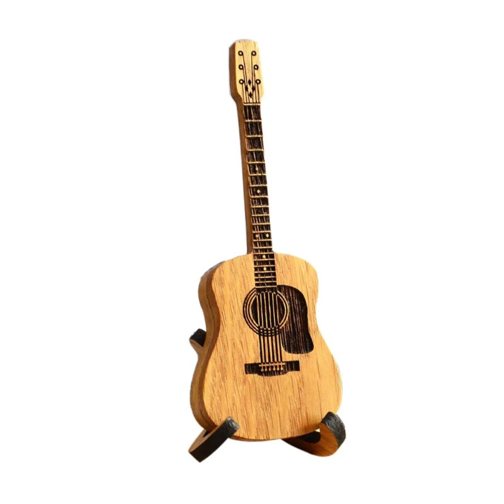 Handgefertigter Gitarren-Pick-Halter aus Holz – Eleganter Gitarren Zubehör Organizer 2
