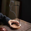 Handgefertigter Holz-Weihrauchbrenner mit Metallhalter für Meditation und Yoga 1