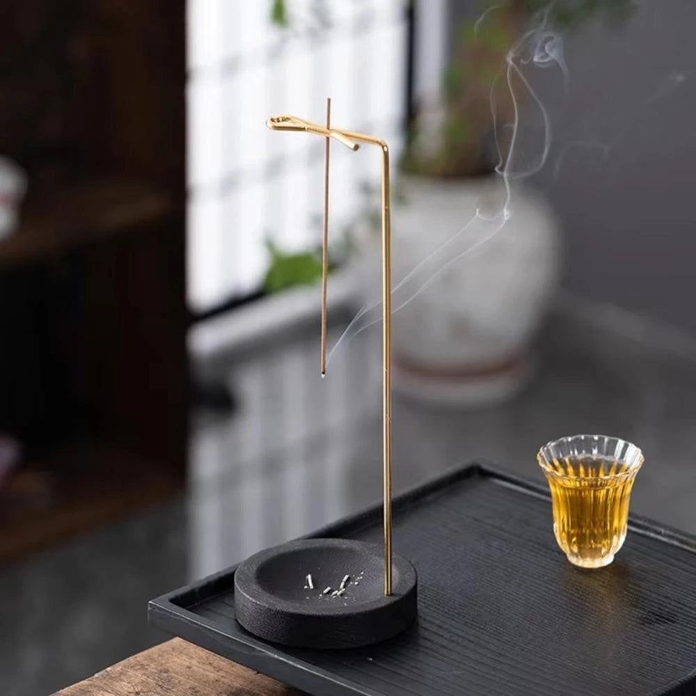 Handgefertigter Holz-Weihrauchbrenner mit Metallhalter für Meditation und Yoga 7