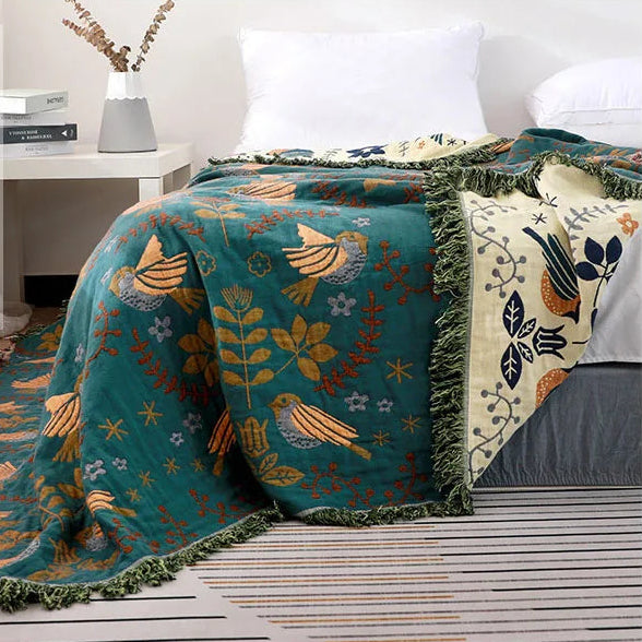 NordicNest - Wendbare Vogelwurfdecke skandinavischer Stil