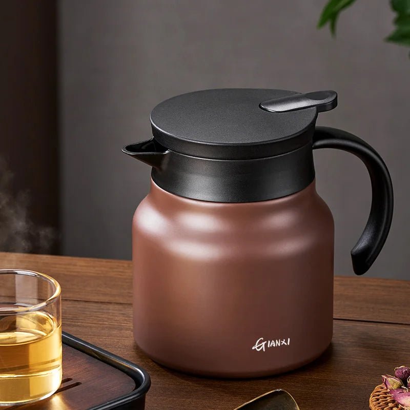 Isolierte Teekanne mit Sieb - 800ml Edelstahl-Keramik, Perfekt für Tee und Getränke 1