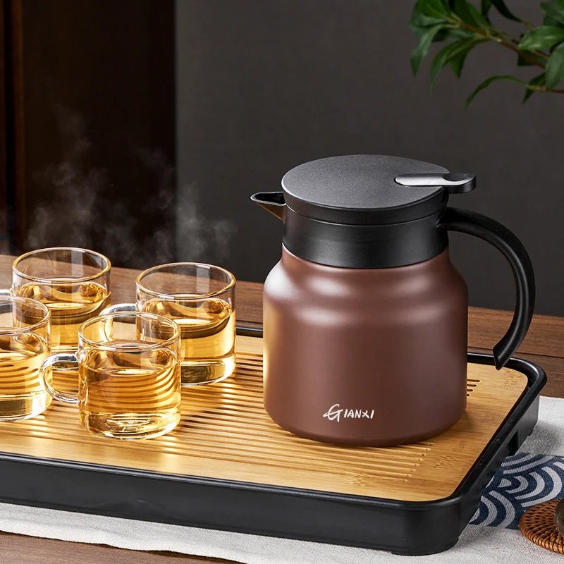 Isolierte Teekanne mit Sieb - 800ml Edelstahl-Keramik, Perfekt für Tee und Getränke 3
