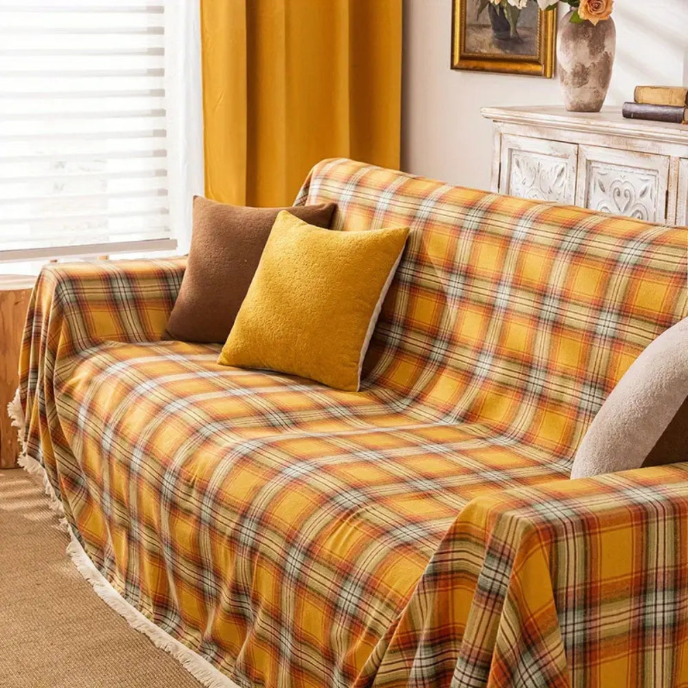 Kastanien Plaid Sofaabdeckung - Rutschfest, Maschinenwaschbar & Pflegeleicht 1