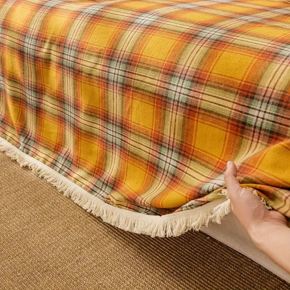 Kastanien Plaid Sofaabdeckung - Rutschfest, Maschinenwaschbar & Pflegeleicht 4