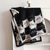 Katzen Jacquard Winterschal Damen – Gemütlicher Winter Schal aus Mikrofasermischung 0