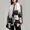 Katzen Jacquard Winterschal Damen – Gemütlicher Winter Schal aus Mikrofasermischung 1