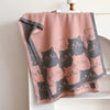 Katzen Jacquard Winterschal Damen – Gemütlicher Winter Schal aus Mikrofasermischung 8