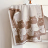 Katzen Jacquard Winterschal Damen – Gemütlicher Winter Schal aus Mikrofasermischung 9