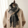 Klassischer Kaschmir Schal Damen - Eleganter Karierter Cashmere Schal für Winterstyles 1