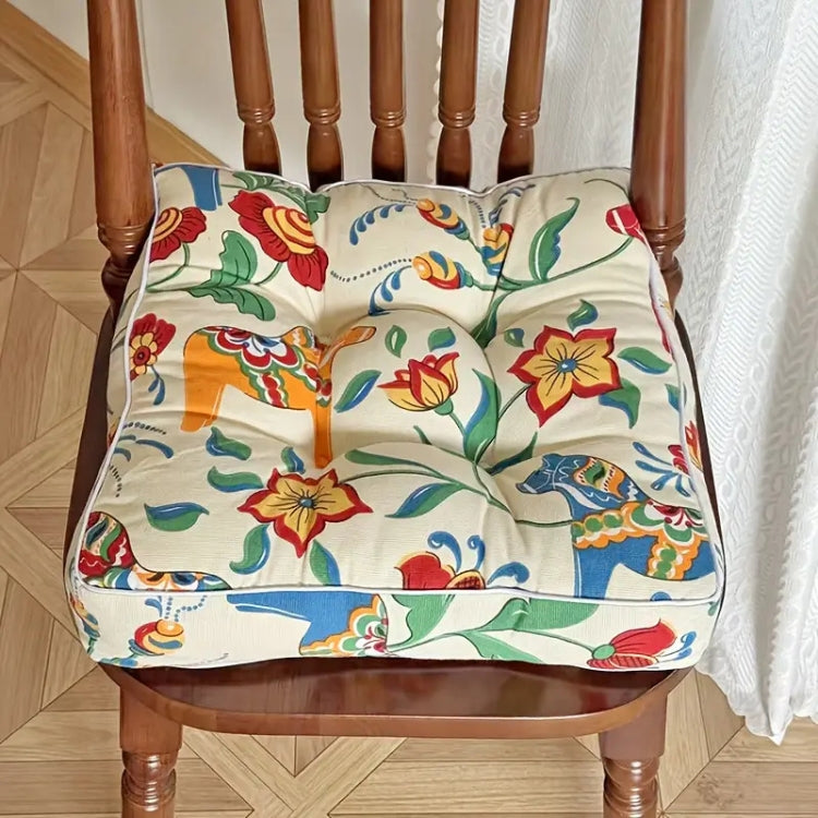 Klassisches Stuhlkissen 40x40 - Bequeme Sitzkissen für Innen- und Außenbereich, Pflegeleicht, Boho-Design 3