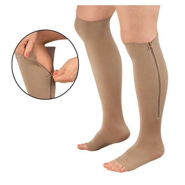 Kompressionsstrümpfe mit Reißverschluss für optimale Unterstützung und Durchblutung 2