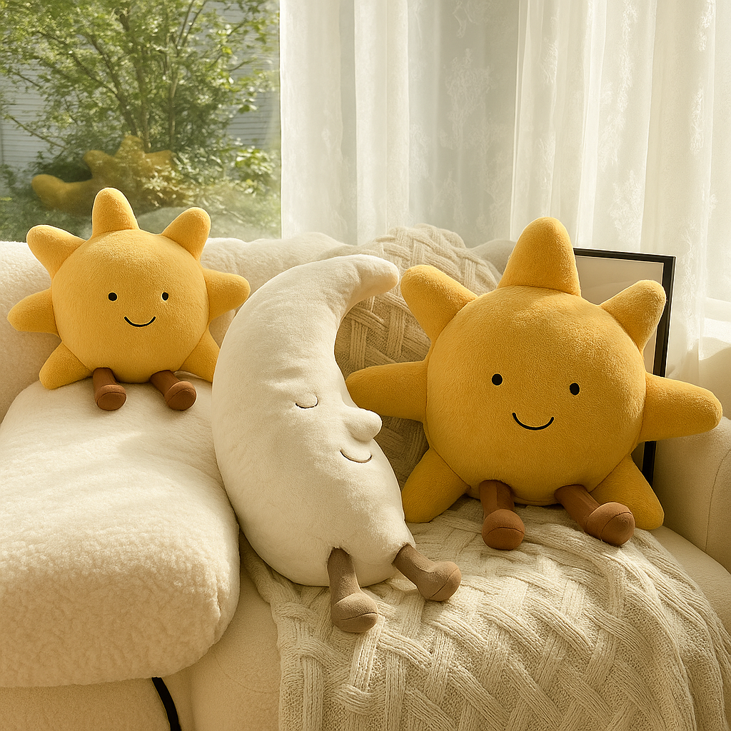 Kuscheliges Kissen Sonne & Mond – Weiche Träume für Kinderzimmer und Wohnzimmer 1