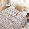Leichte Baumwolldecke Beige - Atmungsaktive Wolldecke für Sofa & Bett 3
