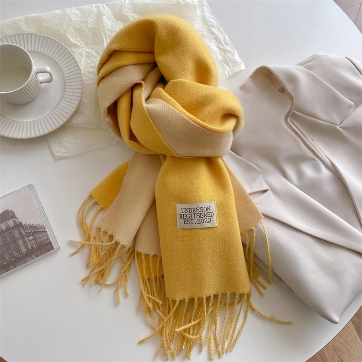 Luxuriöser Doppelt Pashmina Schal mit Quasten für Damen – Eleganter Stil und Komfort 10