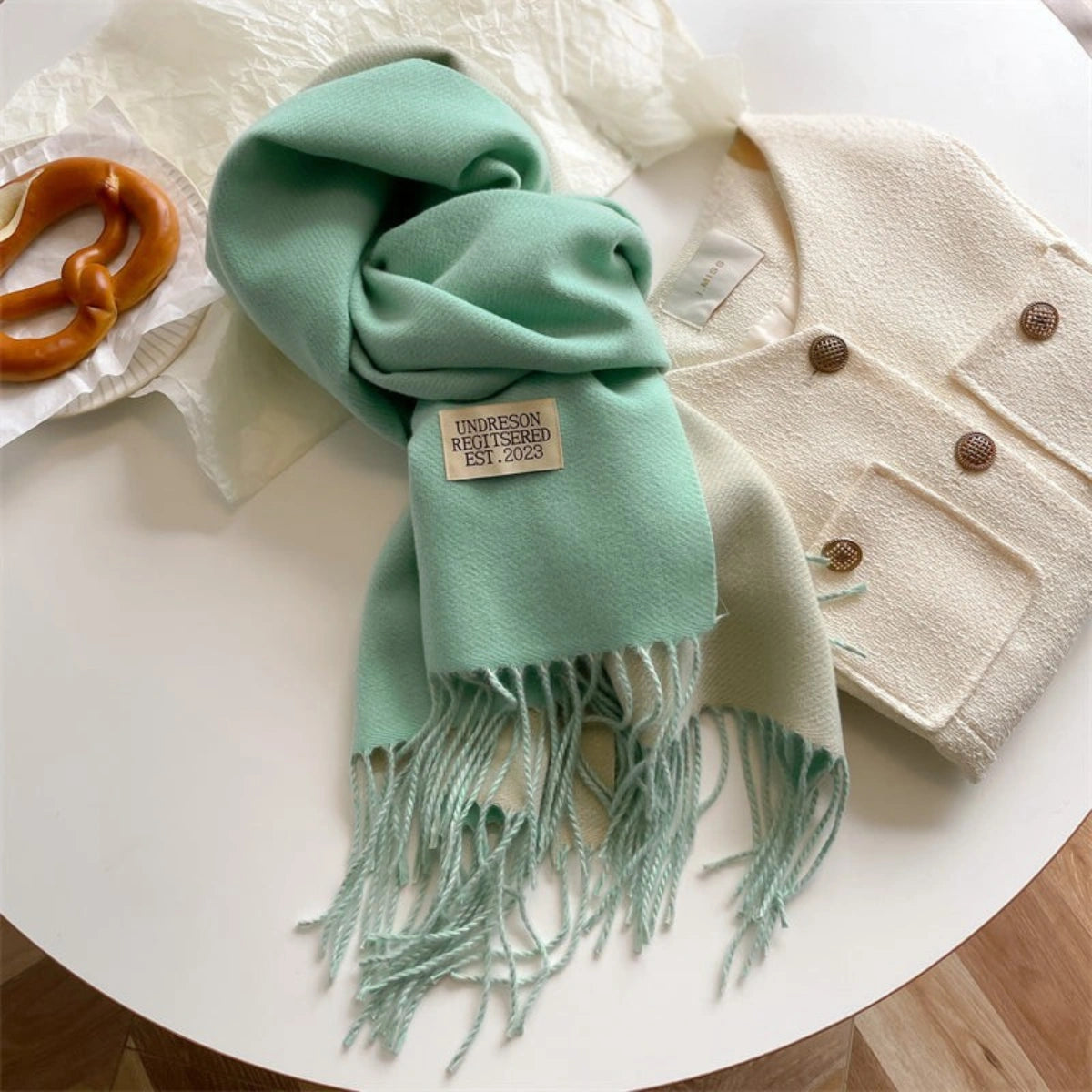 Luxuriöser Doppelt Pashmina Schal mit Quasten für Damen – Eleganter Stil und Komfort 12