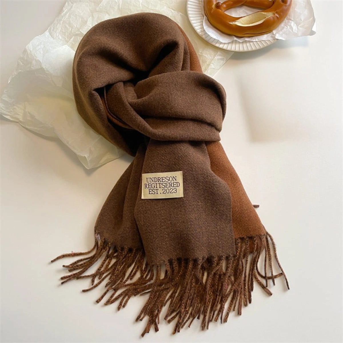Luxuriöser Doppelt Pashmina Schal mit Quasten für Damen – Eleganter Stil und Komfort 2