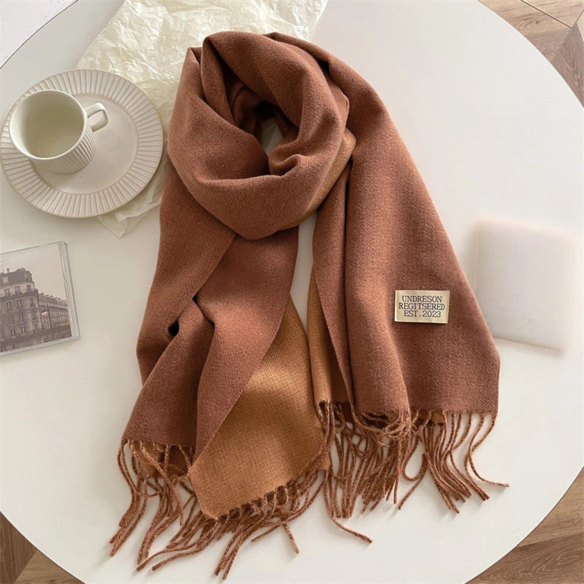Luxuriöser Doppelt Pashmina Schal mit Quasten für Damen – Eleganter Stil und Komfort 7