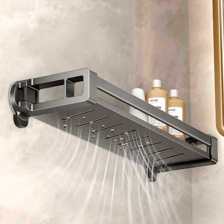 Mikro – Badezimmer Aufbewahrungsregal – Ohne Bohren, Einfache Montage und Rostbeständig 3