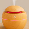 Mini LED Ultraschall-Luftbefeuchter mit Aromatherapie und Holzdesign für gesundes Raumklima 4
