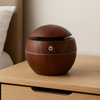 Mini LED Ultraschall-Luftbefeuchter mit Aromatherapie und Holzdesign für gesundes Raumklima 6