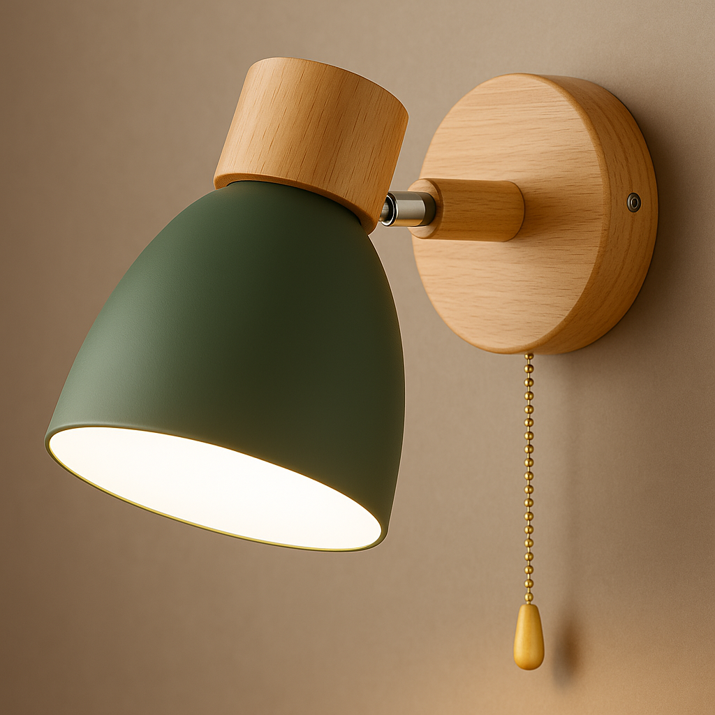 Minimalistische LED Wandleuchte aus Holz für Schlafzimmer - Wandlampe Innen, Sanftes Licht 10