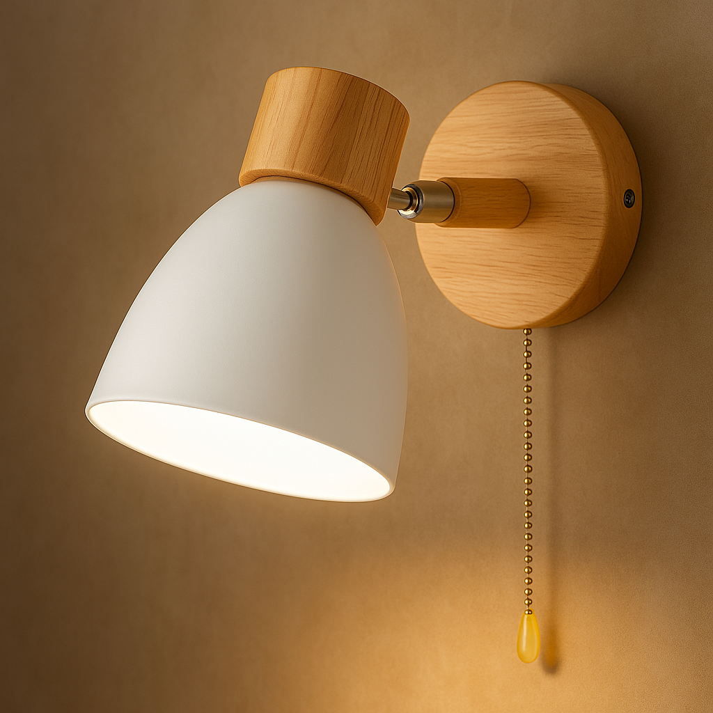 Minimalistische LED Wandleuchte aus Holz für Schlafzimmer - Wandlampe Innen, Sanftes Licht 11