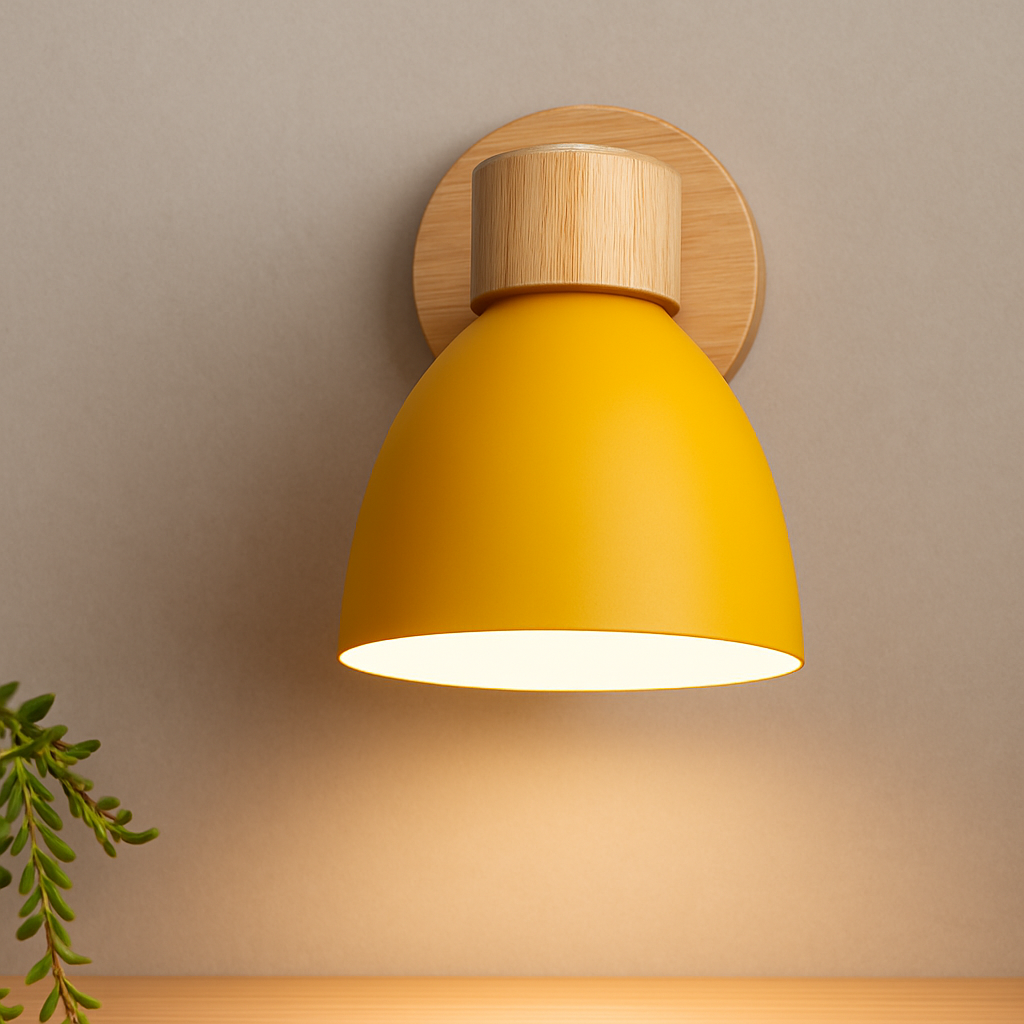 Minimalistische LED Wandleuchte aus Holz für Schlafzimmer - Wandlampe Innen, Sanftes Licht 5