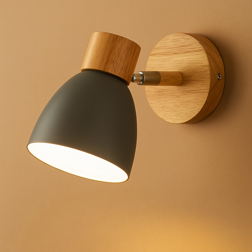 Minimalistische LED Wandleuchte aus Holz für Schlafzimmer - Wandlampe Innen, Sanftes Licht 6