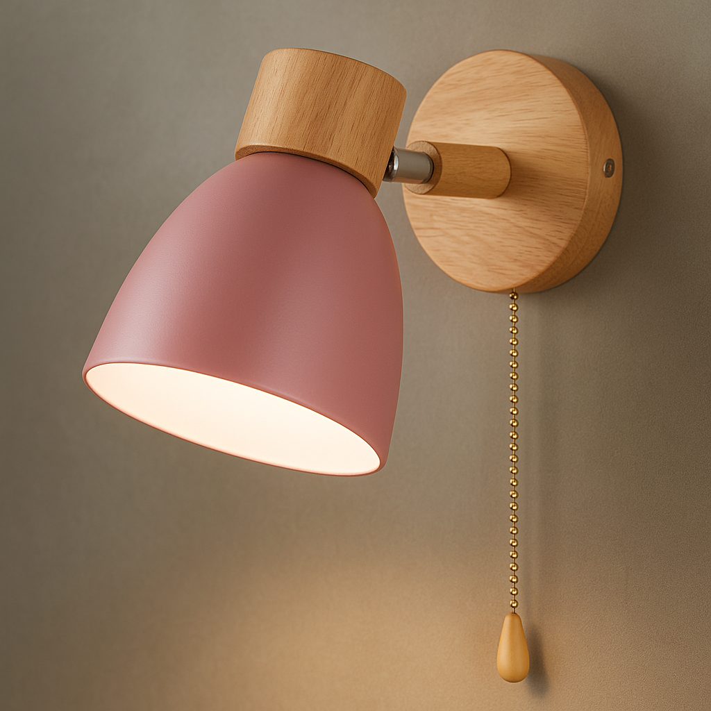 Minimalistische LED Wandleuchte aus Holz für Schlafzimmer - Wandlampe Innen, Sanftes Licht 8