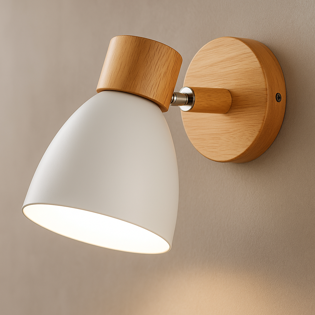 Minimalistische LED Wandleuchte aus Holz für Schlafzimmer - Wandlampe Innen, Sanftes Licht 9