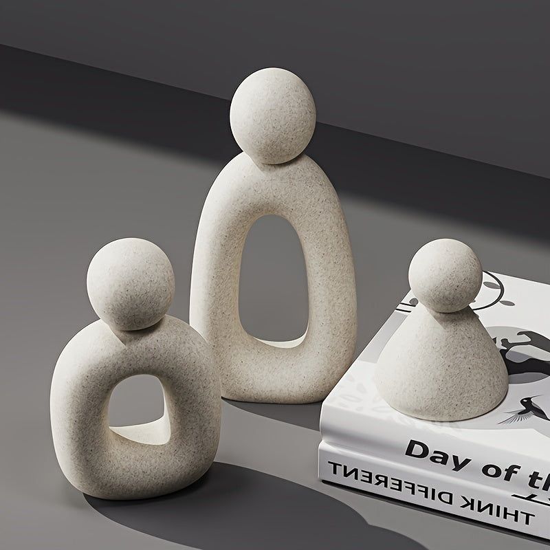 Moderne Kasey Familien Skulptur aus Harz - Minimalistisches Design für Ihr Zuhause 2