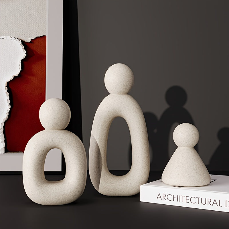 Moderne Kasey Familien Skulptur aus Harz - Minimalistisches Design für Ihr Zuhause 3