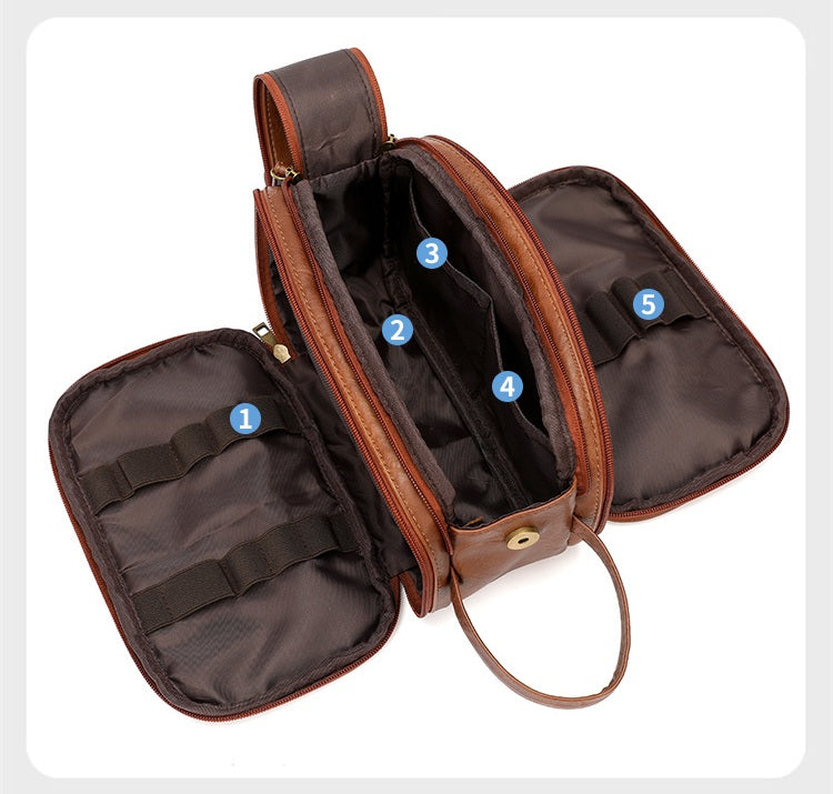 Moderne Umhängetasche Herren - Wasserdichte Kulturtasche für Reisen und Alltag 2