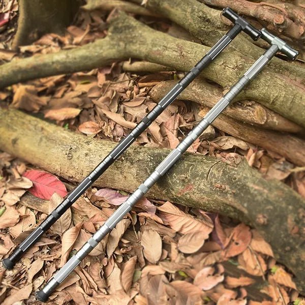 Multifunktionale Faltbare Wanderstöcke Teleskop aus Aluminium mit Werkzeugen 7