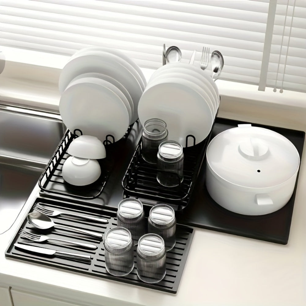 Multifunktionale Silikon-Kaffeebar-Matte mit Entwässerungssystem – Wasserdicht und Pflegeleicht 3